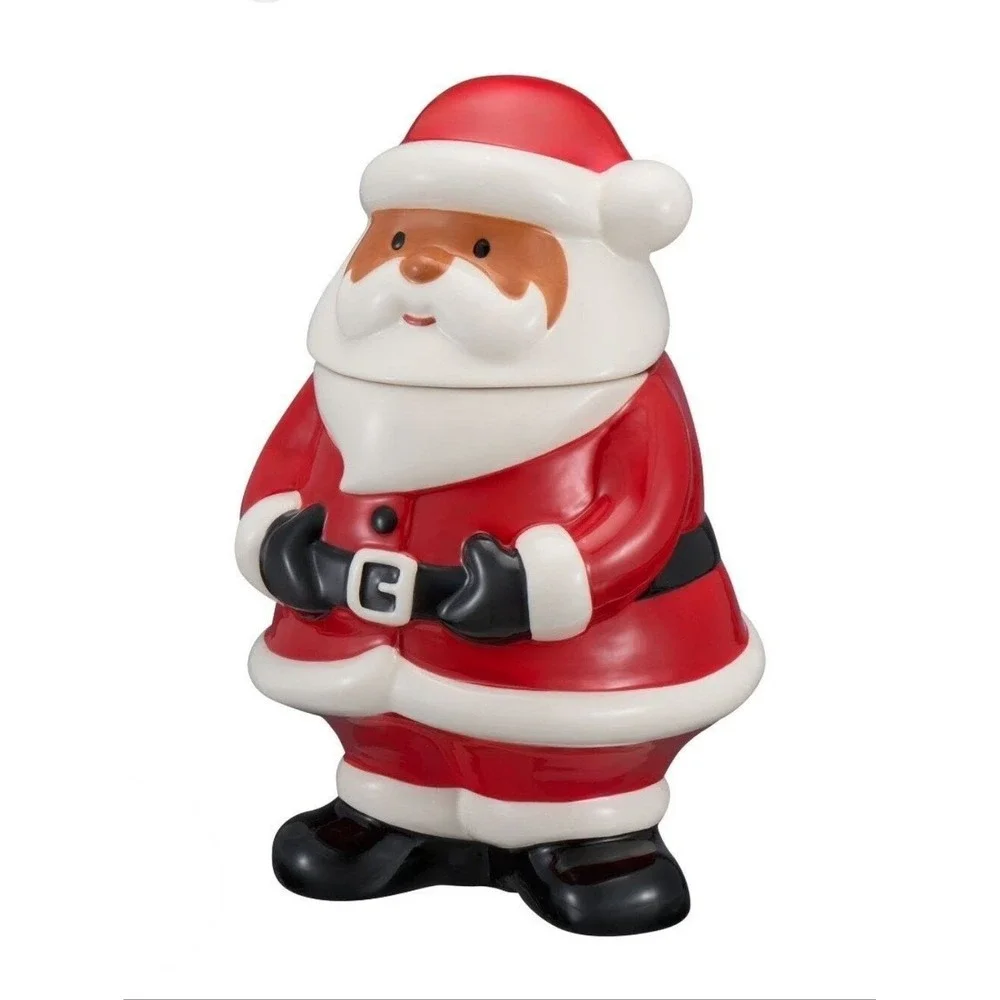 Holiday‎ Time Santa Christmas Cookie Jar Earthenware